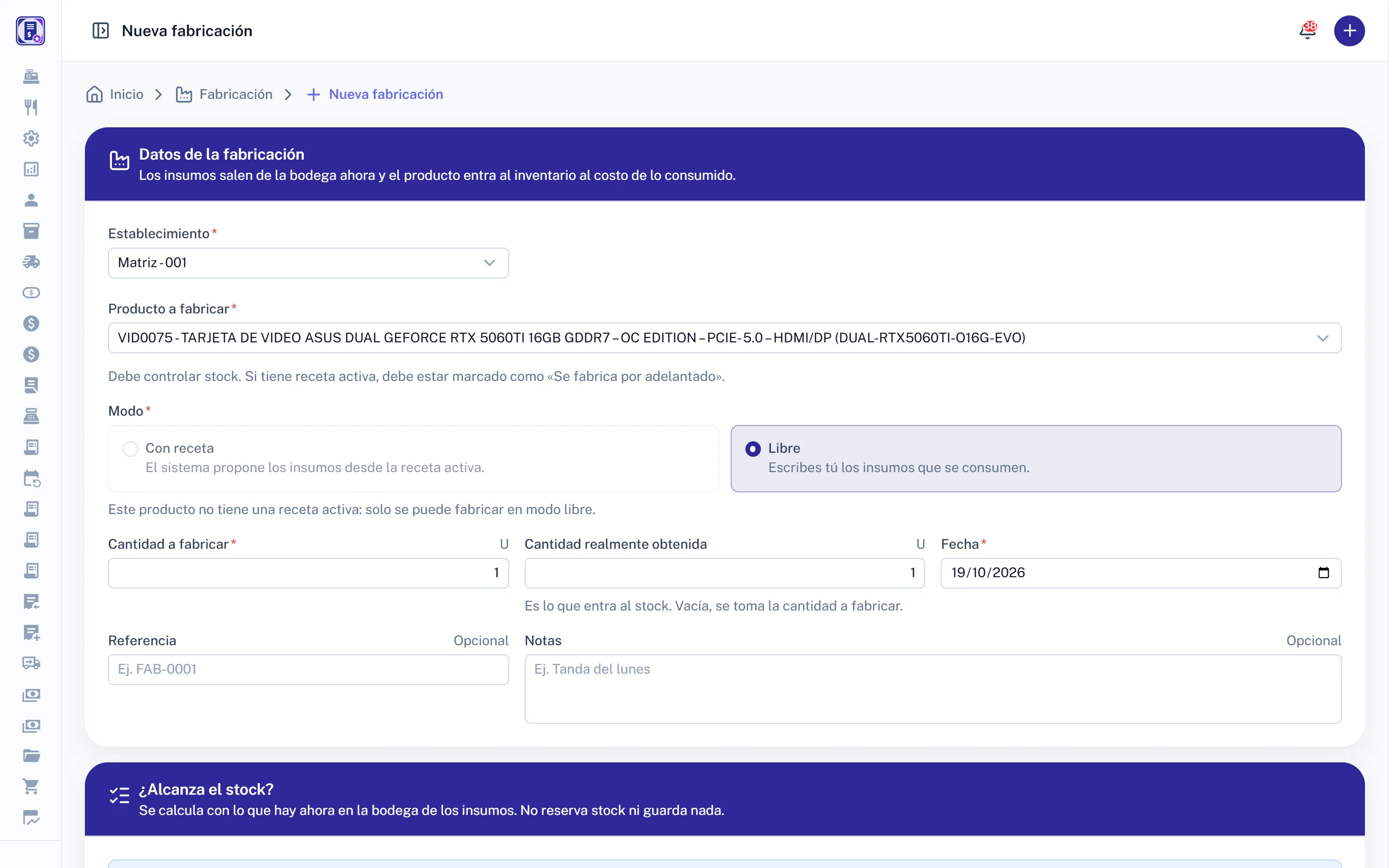 Fabricación: Fabricación de SmartFact Pro